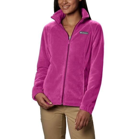 Columbia Women’s Benton Springs Fleece Full Zip Jacket 1X Pink Winter Layer - Picture 1 of 11